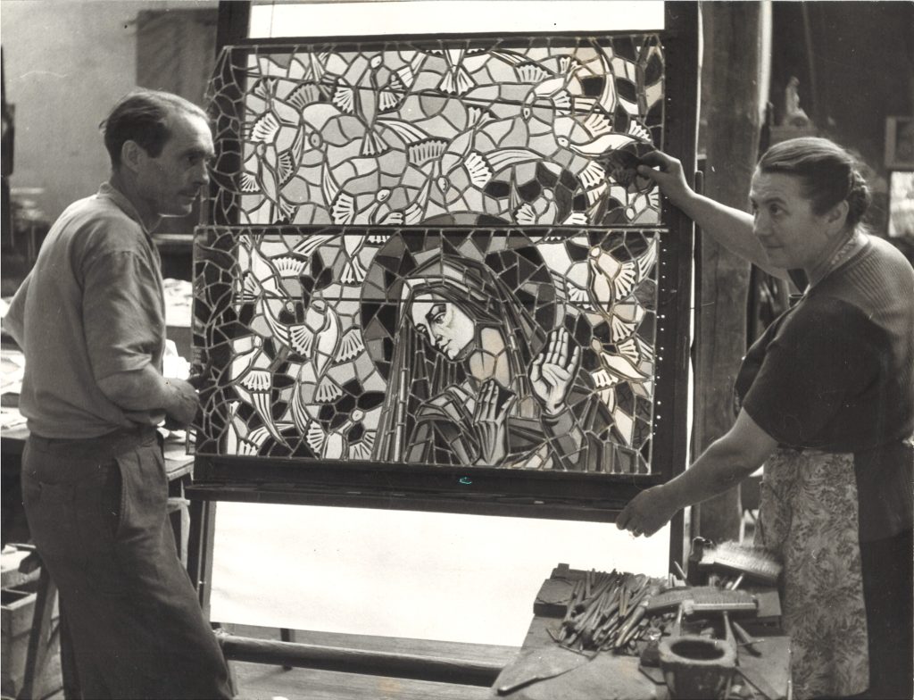 Joséphine Lamy-Paillet et son mari dans son atelier_Fonds Lamy-Paillet_coll. Fondation Renaud